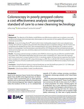 Colonoscopy in poorly prepped colons: A cost effectiveness analysis. BMC 2021 Download